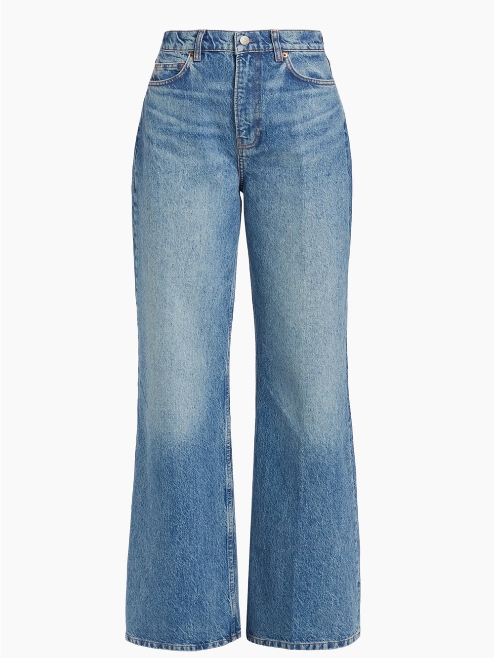 Reformation Light Blue High-Rise Wide-Leg Jeans